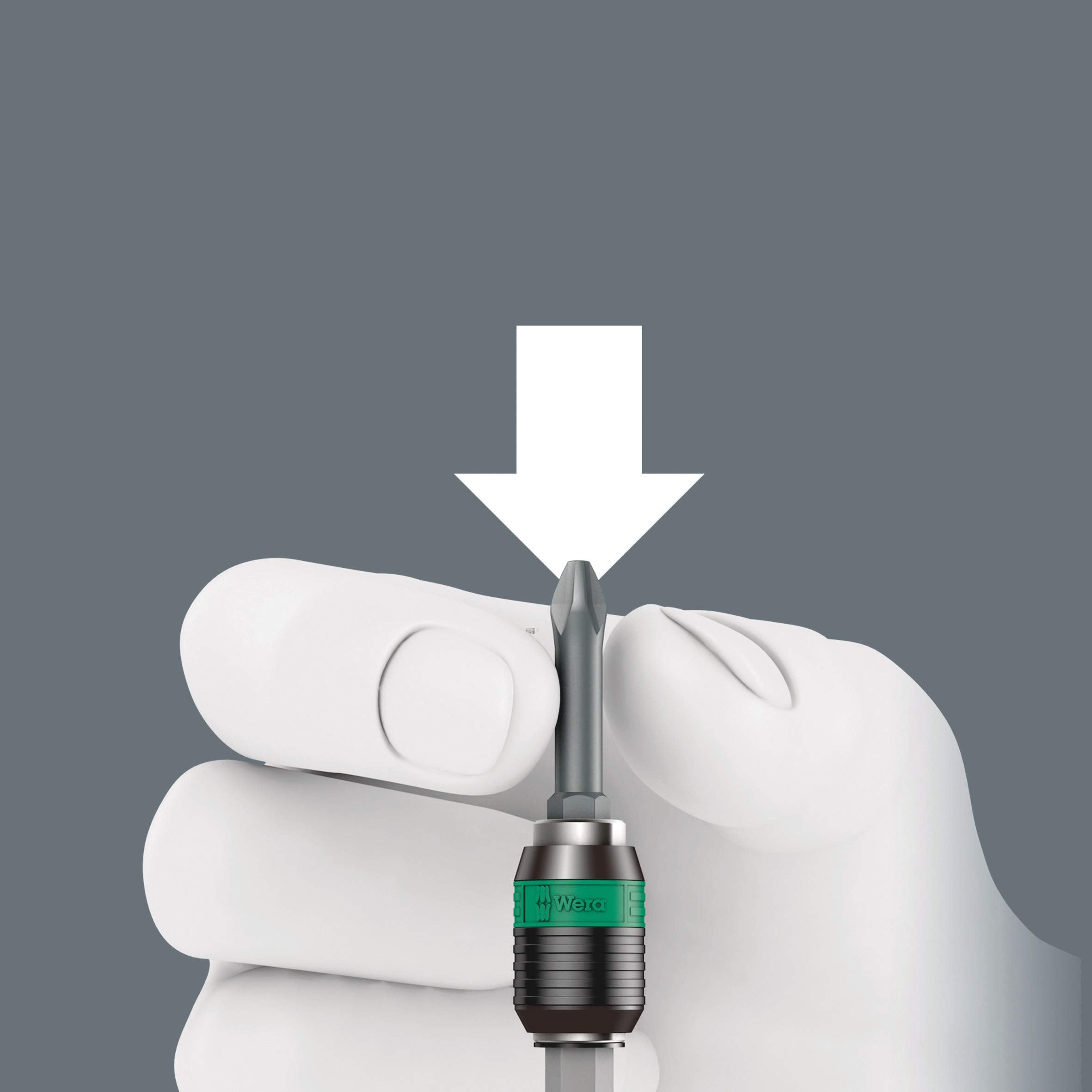 Wera 416 RA Ratcheting T‑Handle Bitholding Screwdriver with Rapidaptor Quick‑Release Chuck – 1/4″ x 45 mm