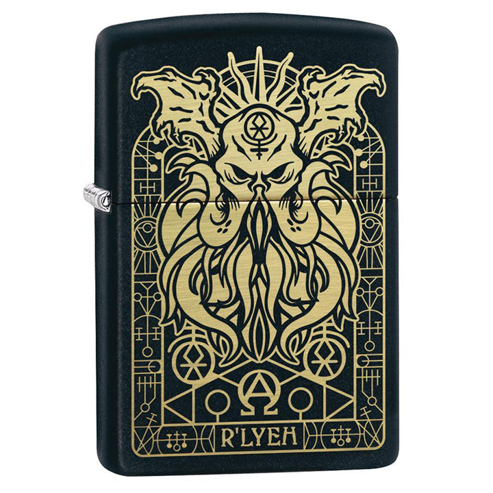 Zippo Monster Design Black Matte Pocket Lighter