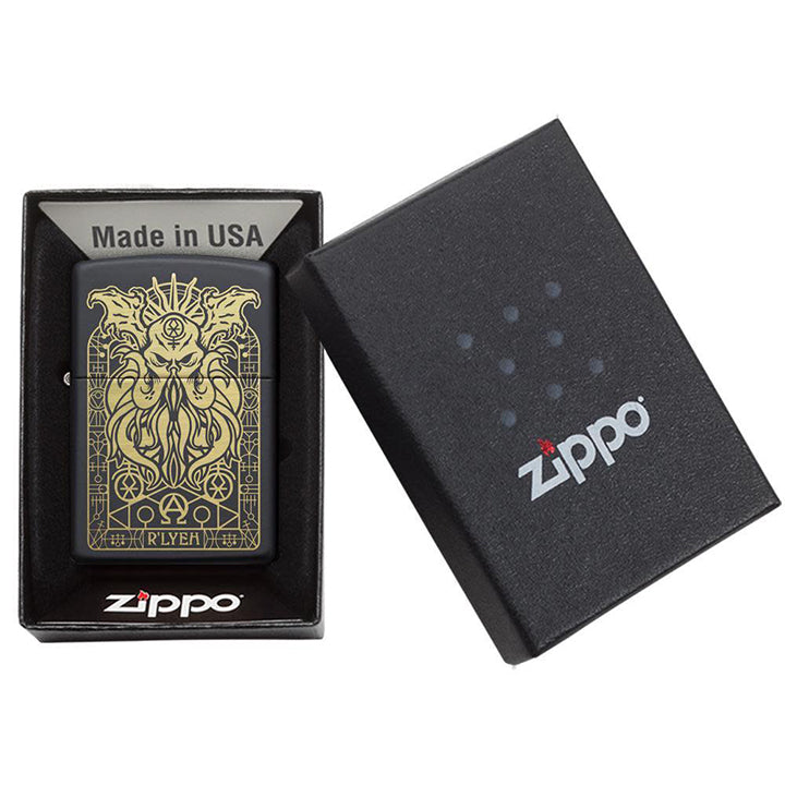 Zippo Monster Design Black Matte Pocket Lighter