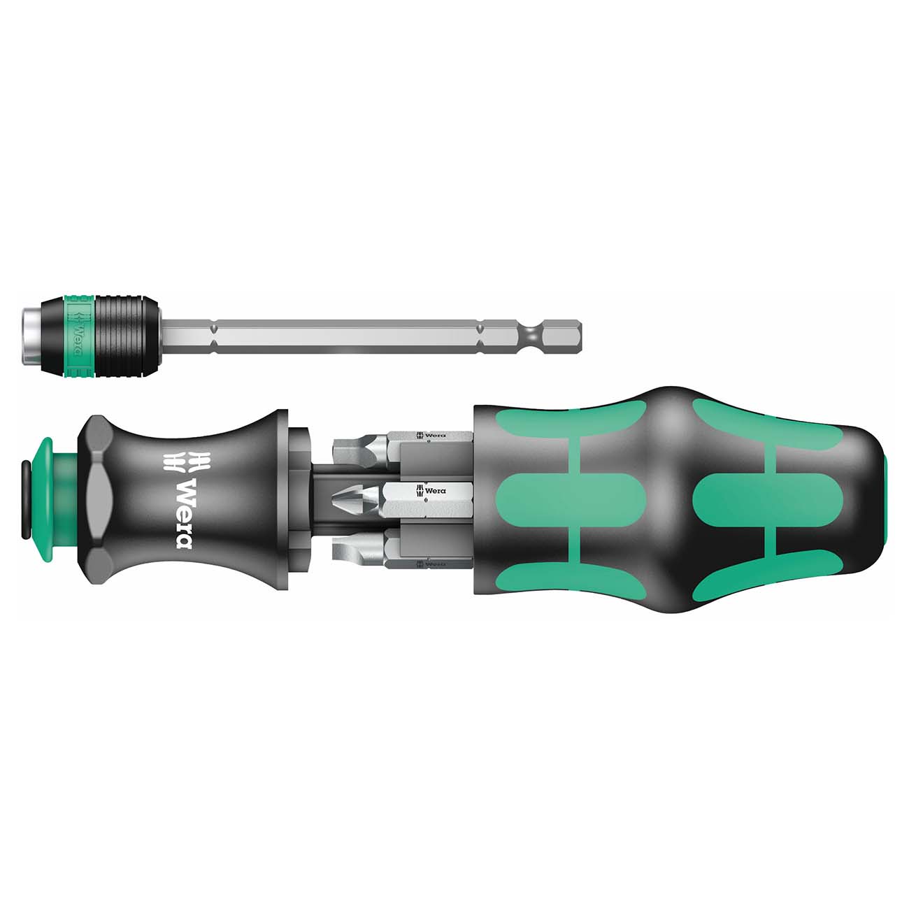 Wera - 5051025001 KK 26 7-In-1 Bitholding Screwdriver with Removable Bayonet Blade (SL/PH/SQ) Silver