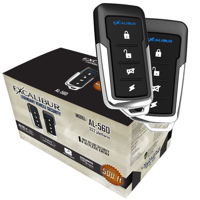Excalibur AL-560 1-Way Paging Keyless Entry Car Alarm Security System