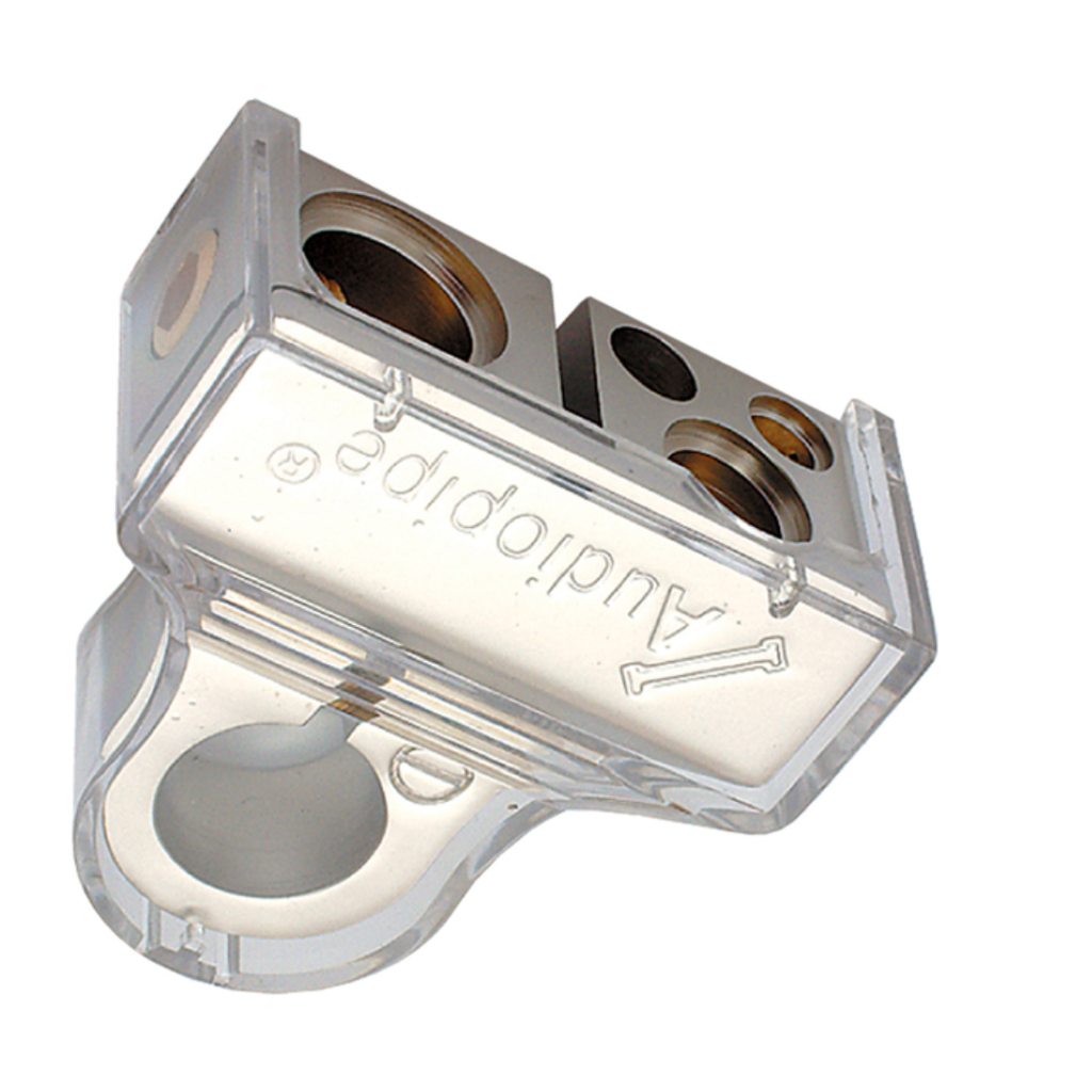 Audiopipe BTP705P Positive Battery Terminal – Platinum Finish, Multi-Feed Car Audio & Power Connection, Corrosion-Resistant