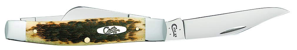 Case WR XX Pocket Knife Amber Jigged Bone Large Stockman Cv Item #204 - (6375 Cv) - Length Closed: 4 1/4 Inches