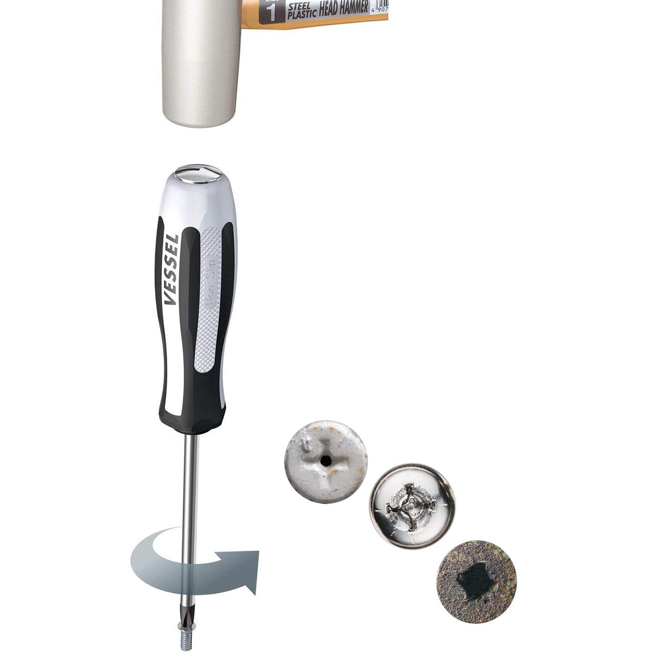 Vessel 980P2150 MEGADORA IMPACTA Impact Driven Screwdriver Cross-Point JISDRIVE* +2 x 150