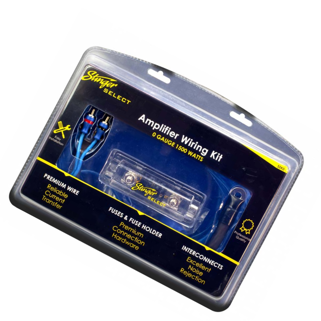 Stinger SSK0 0 Gauge Amplifier Wiring Kit – CCA Power Cable Complete Install Kit for Systems up to 1500 Watts