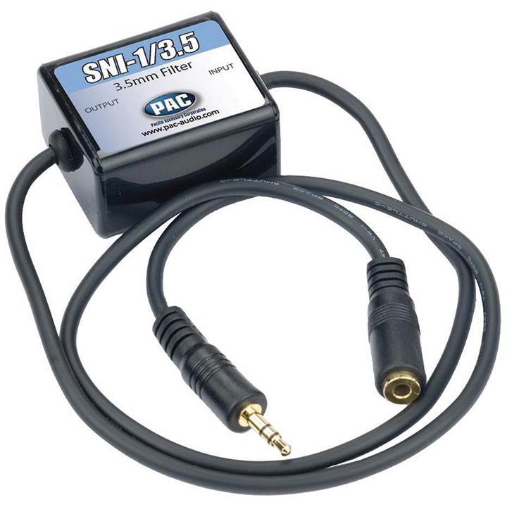 PAC Noise Filter for 3.5 Aux. between audio source & radio