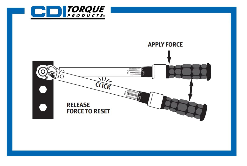 CDI 1501MRMH Dual Scale Micrometer Adjustable Click Style Torque Wrench with Metal Handle - 1/4-Inch Drive - 20 to 150 in. lbs. Torque Range