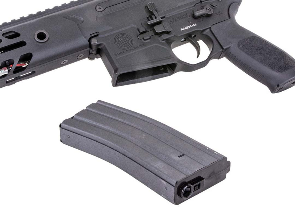 Sig Sauer Hunting Firearm ProForce AEG 6mm Airsoft Rifle, 11.1 V LIPO, 120 rd Mag-a-zine, CNC Machined, Hunting Firearm Handguard, 3-Position Stock (AIR-PF-MCXAEG)