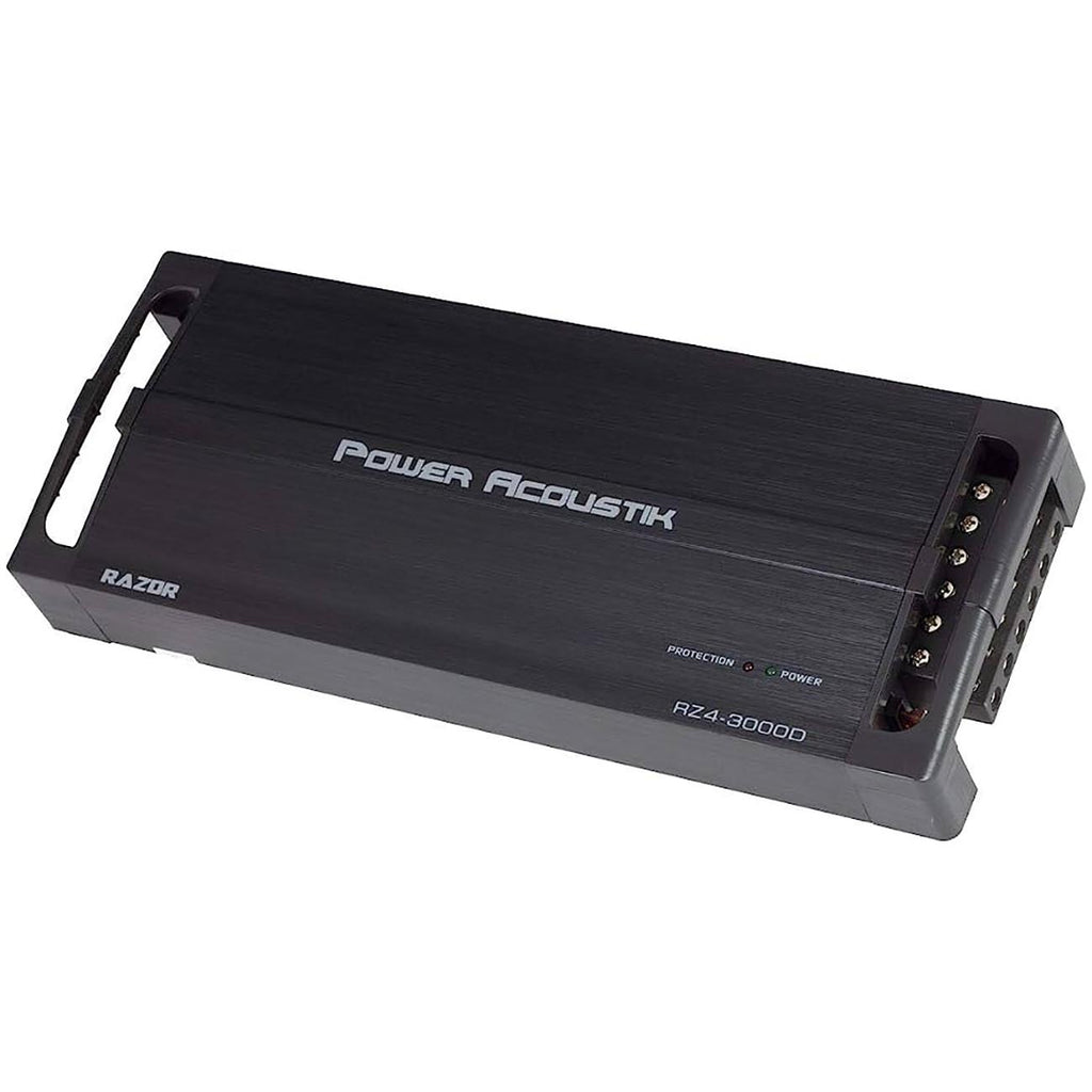 Power Acoustik RZ43000D 4-Channel Compact Car Amplifier – 1500W RMS / 3000W Max