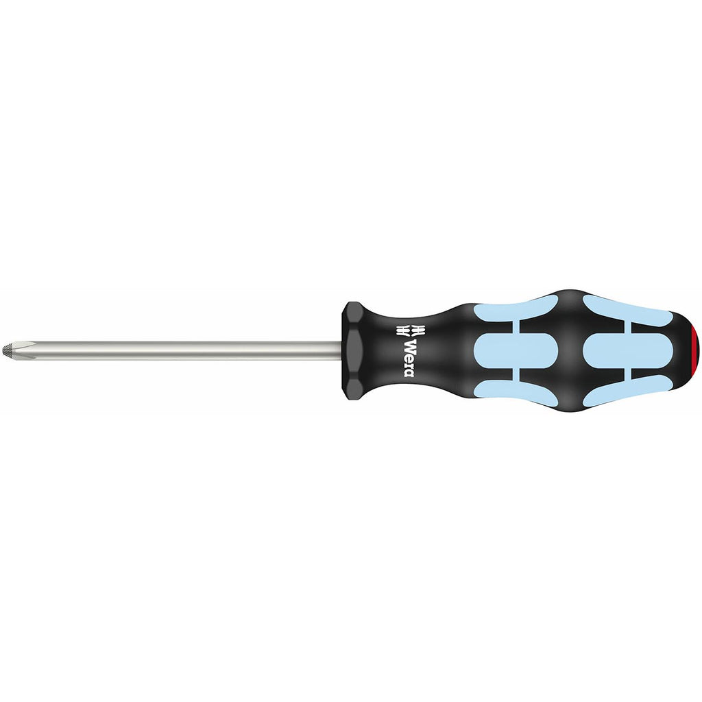 Wera 05032022001 Kraftform Stainless 3350 PH Stainless Steel Phillips Screwdriver, Lasertip, PH 2 Head, 4" Blade Length