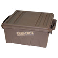 MTM ACR8-72 Ammo Crate Utility Box | Ammo, Survival or Hunting Gear Storage | O-Ring Seal for Water Resistant Dry Storage | Double Padlock tapped for Security | Carries 85lbs of Gear | Dark Earth
