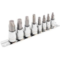 Powerbuilt 240093 8 Piece Zeon SAE Hex Bit Socket Set - with use for Damaged Fasteners, Standard, Rusted, Rounded Bolts,Size from 1/8" to 3/8"