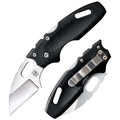 Cold Steel Mini Tuff Lite 2" 4034SS Sheepsfoot Razor-Sharp Blade 3" Griv-Ex Black Handle Everyday Carry Pocket Folding Knife