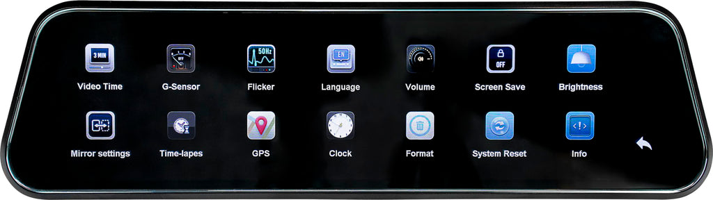 Installation Solution - 9.66” Monitor with Rear View Mirror and DVR (IS-RVDVR-99)