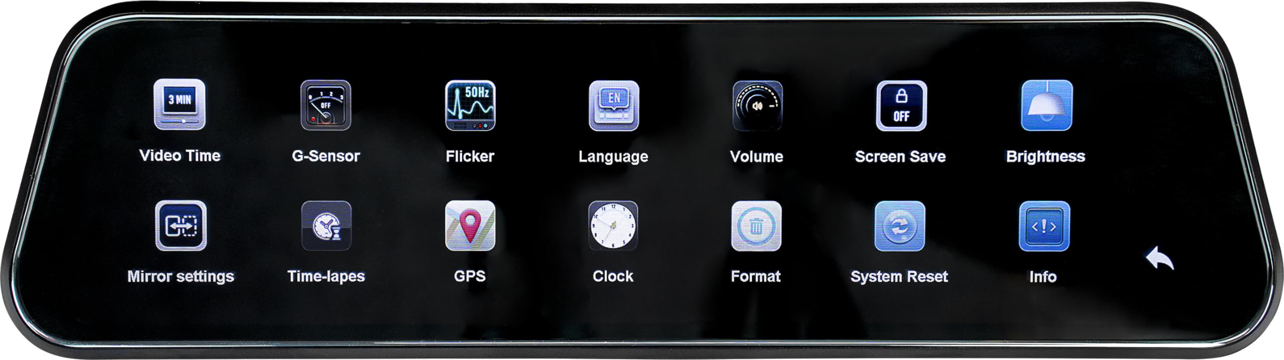 Installation Solution - 9.66” Monitor with Rear View Mirror and DVR (IS-RVDVR-99)