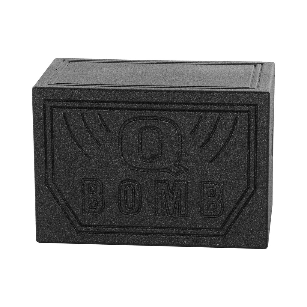 QPower QBOMB12VLSINGSQ Single Square 12″ Turbo-Ported Subwoofer Enclosure – Bedliner Finish – High Output Bass
