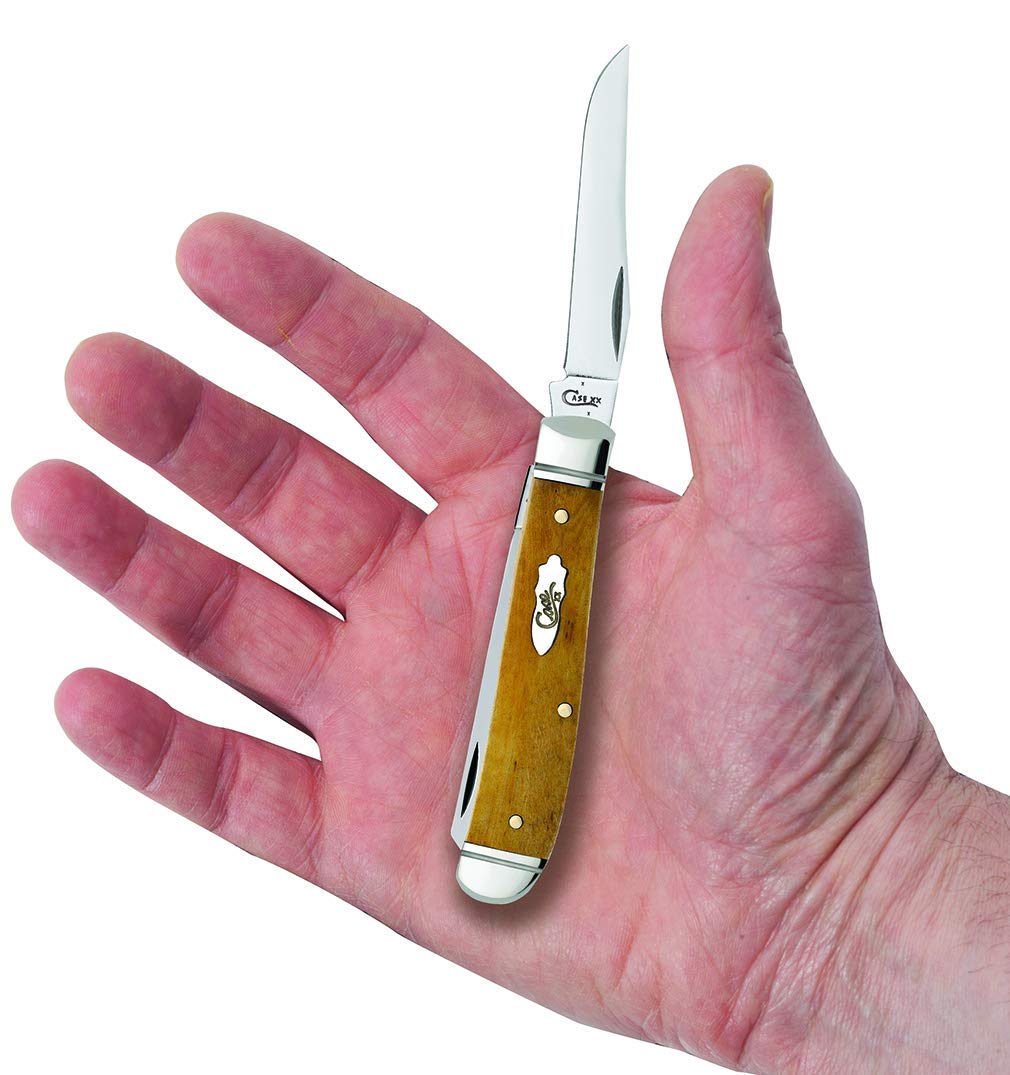 Case WR XX Pocket Knife Smooth Antique Bone Mini Trapper Item #58188 - (6207 SS) - Length Closed: 3 1/2 Inches