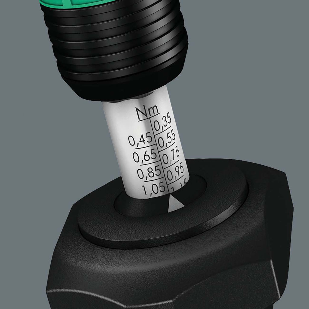 Wera 05074701001 Kraftform 7441 Hexagon Torque Screwdriver, 1/4" Head, 1.2-3.0 Nm Variable Torque Adjustment Range