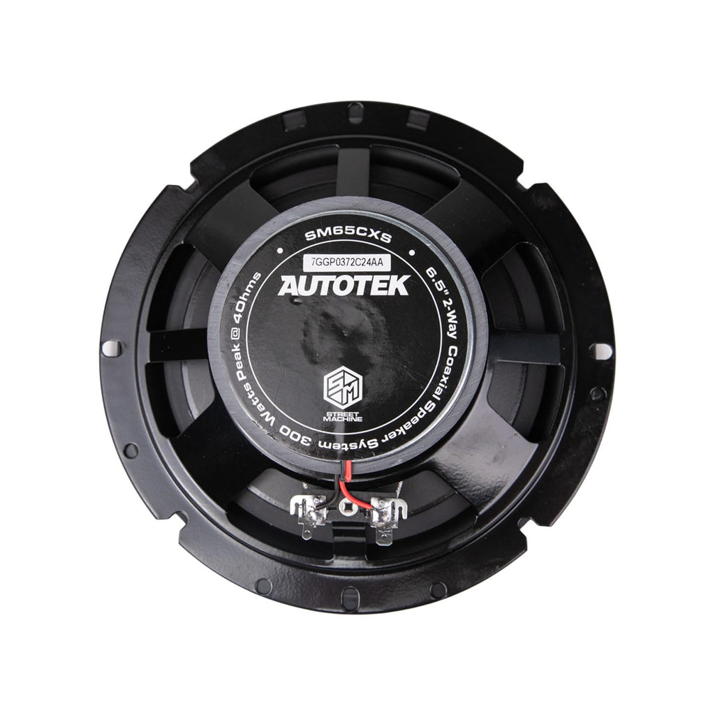 Autotek Street Machine 6.5" 2-Way Shallow Car Audio Coaxial Speakers with Neo Mylar Soft Dome Tweeters for Crystal Clear Sound & Poly Cones, Pair