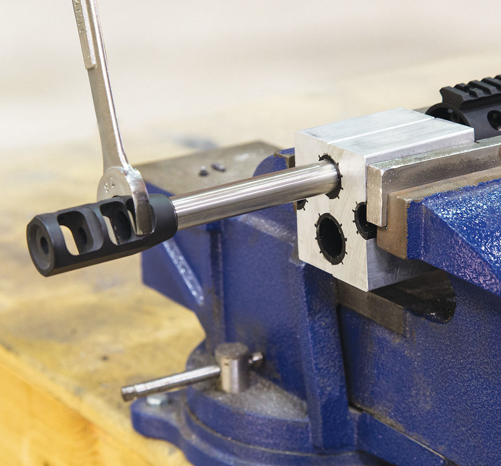 Wheeler Universal Barrel Clamp Constructed from Aircraft Grade Aluminum with Non-Marring Surface for Firearms and Gunsmithing, Silver
