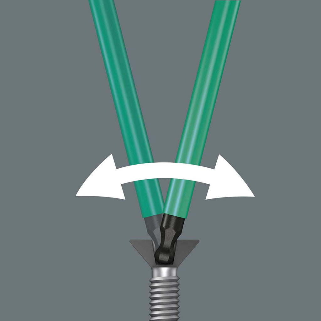 Wera Metric Hex-Plus Color Coded Long Shaft L-Key Wrench with Hold Function Set (9-Piece)