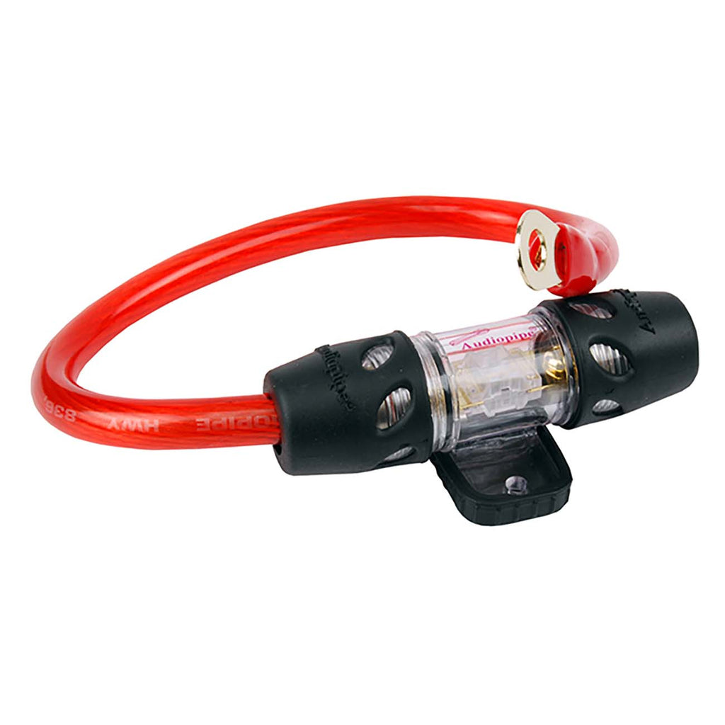 Audiopipe NQ604 AFC Inline Fuse Holder Kit with 80A Fuse & 1 ft 4 Gauge Power Cable – Car Audio Power Protection