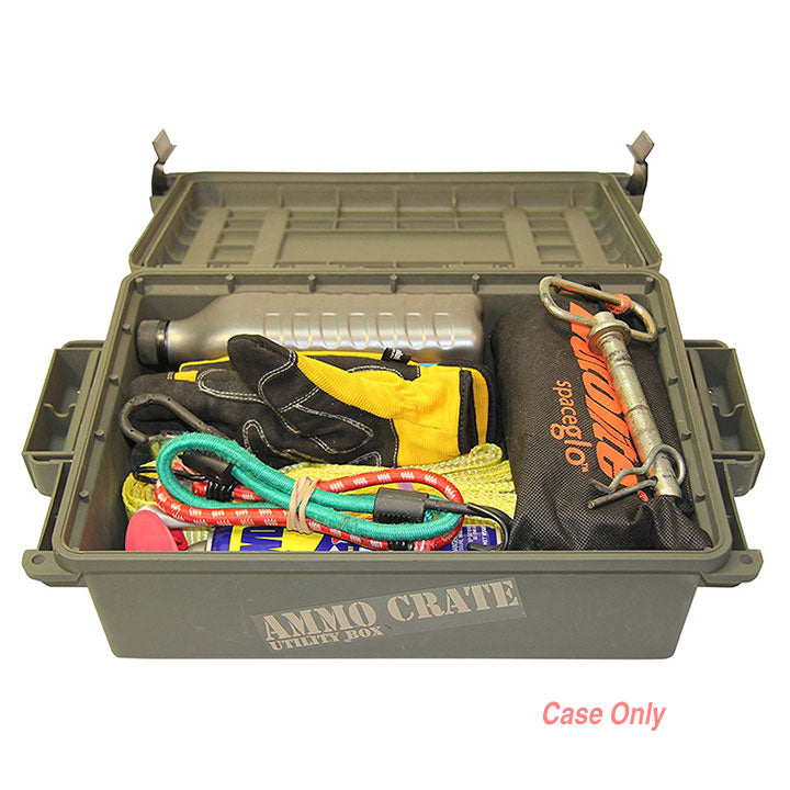 MTM ACR4-18 Ammo Crate Utility Box-Carry up to 65lbs of gear-Stackable design, double padlock for security - Water-resistant O-ring seal - Army Green
