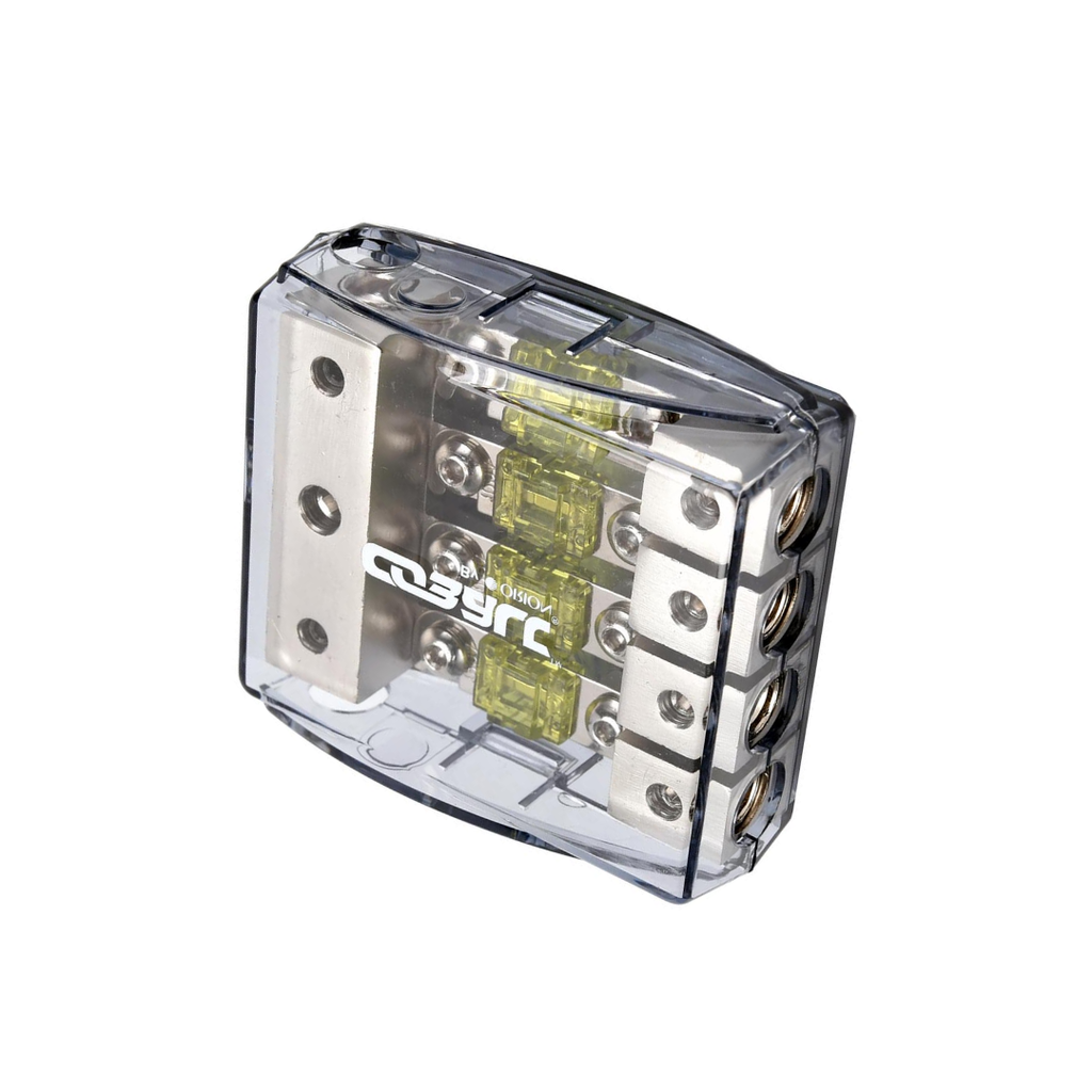Orion Cobalt DBF1444 Power Distribution Block, One 4/8 Gauge Input for Four 4/8 Gauge Output, Mini ANL Fuse Holder for Car Audio Amplifier | Auto Parts, Automotive, Marine (100A Fuses Included)