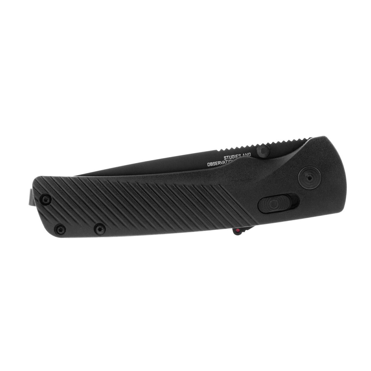 SOG Flash AT Daily Carry Ambidextrous Partially Serrated Pocket Folding Knife | Ergonomic Handle | D2 Steel Blade, Blackout