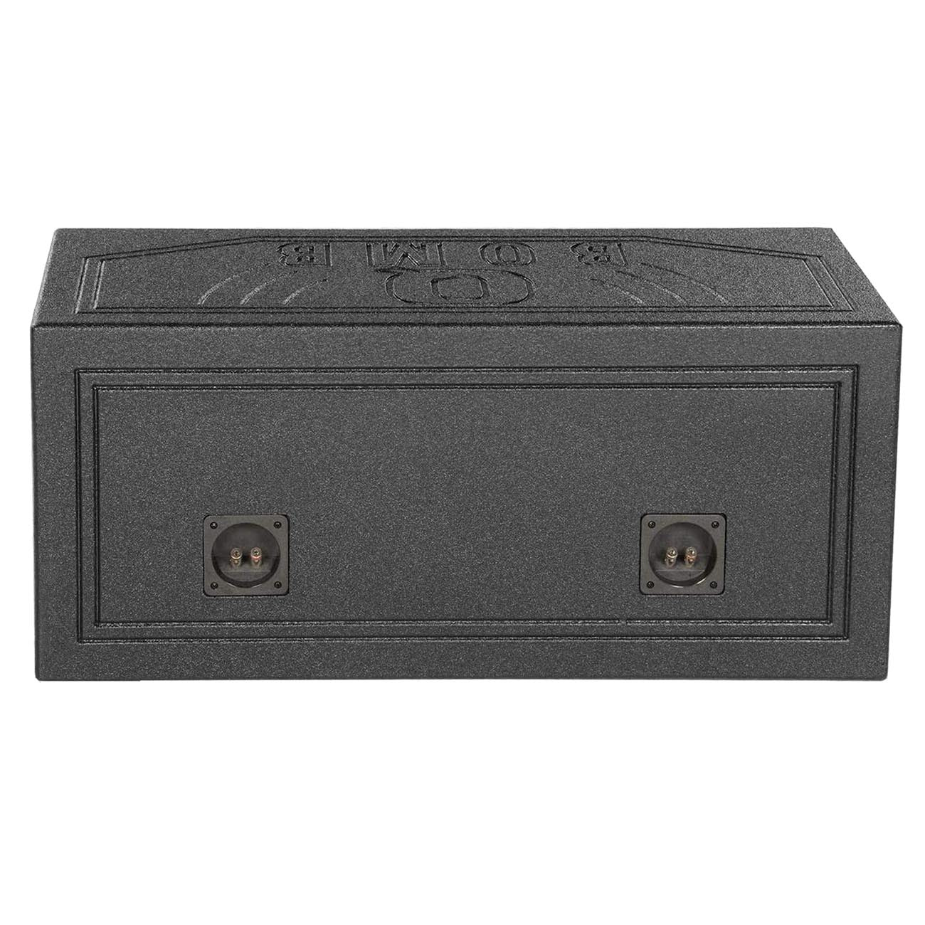 Q Power 12 Inch Dual Subwoofer Box, High-Performance Vented Speaker Enclosure, Black - Car Audio and Sound System Accessories - Portable Equipment for Subwoofers