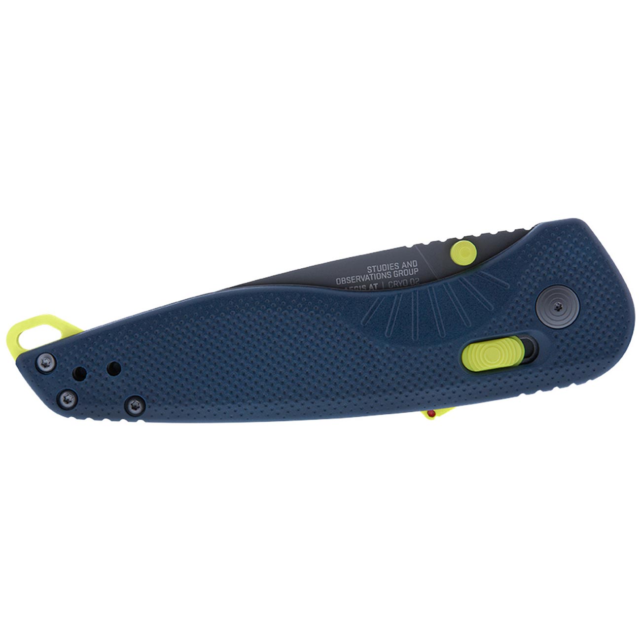 SOG Aegis AT Ambidextrous Outdoor Pocket Easy to Carry Folding Knives | CRYO D2 Stainless Steel Blade | AT-XR Lock, Indigo/Acid