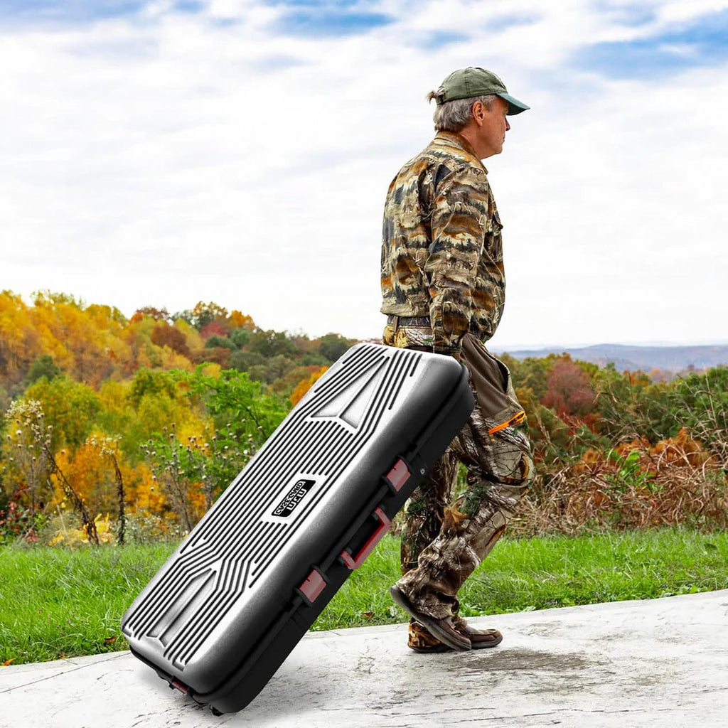 MTM BC44 Traveler Bow Case with internal arrow case included and wheels for easy carry, USA Made, Black