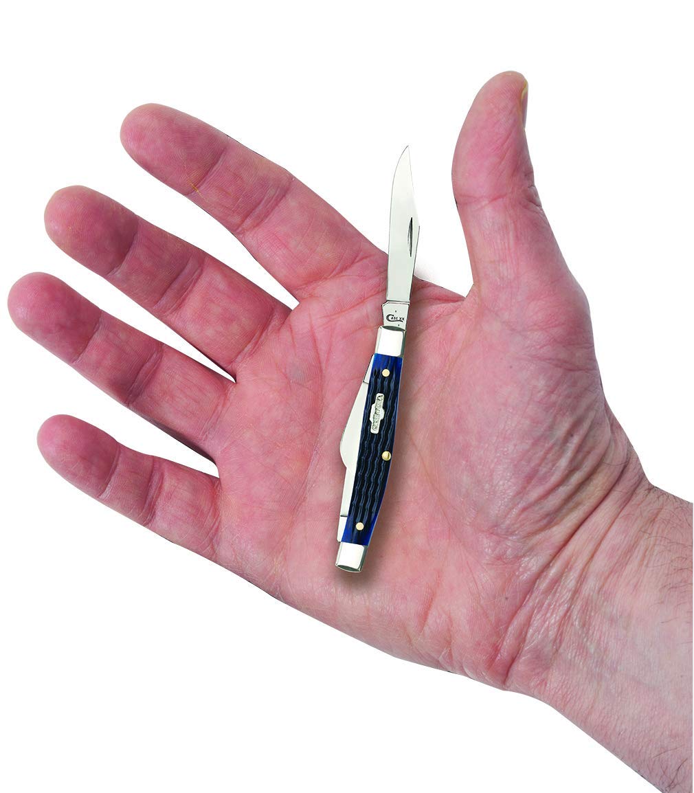 Case WR XX Pocket Knife Navy Blue Medium Stockman Item #2806 - (6344 SS) - Length Closed: 3 1/4 Inches