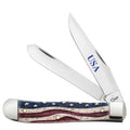 Case WR XX Pocket Knife Patriotic Smooth Natural Bone Trapper Item #64132 - (6254 SS) - Length Closed: 4 1/8 Inches