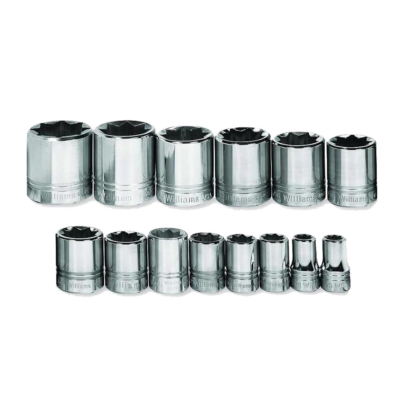 Williams WSS-814RC 14-Piece 8 Point Socket Set