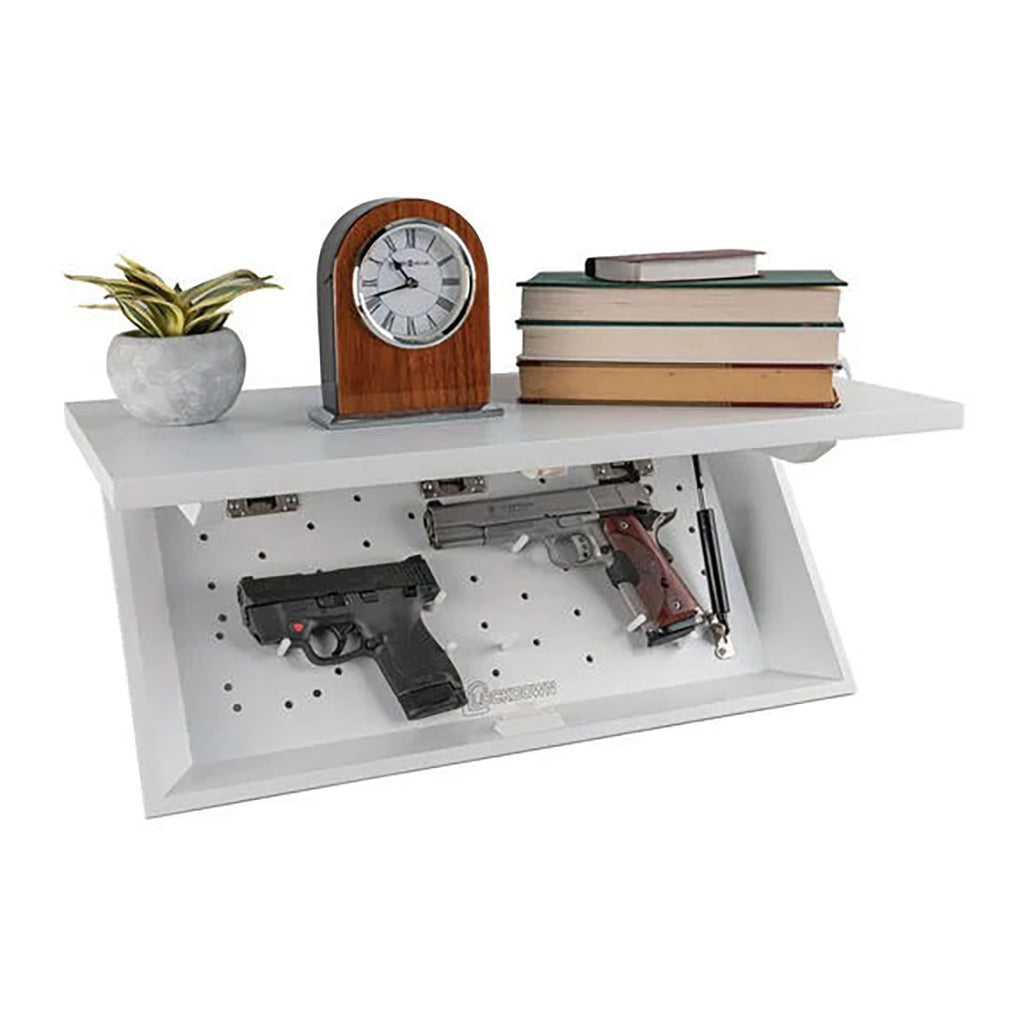 Lockdown In Plain Sight Shelf with Discreet Design, Easy Magnetic Access, Customizable Compartment and PUCK Integration for Home, Business and Security