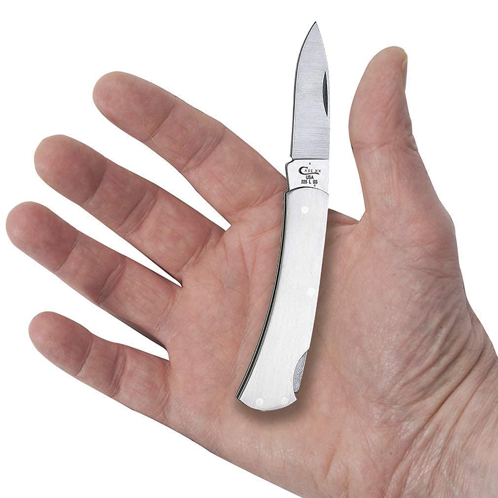 Case WR XX Pocket Knife Brushed Stainless Executive Lockback Item #041 - (M 1225 L SS) - Length Closed: 3 Inches