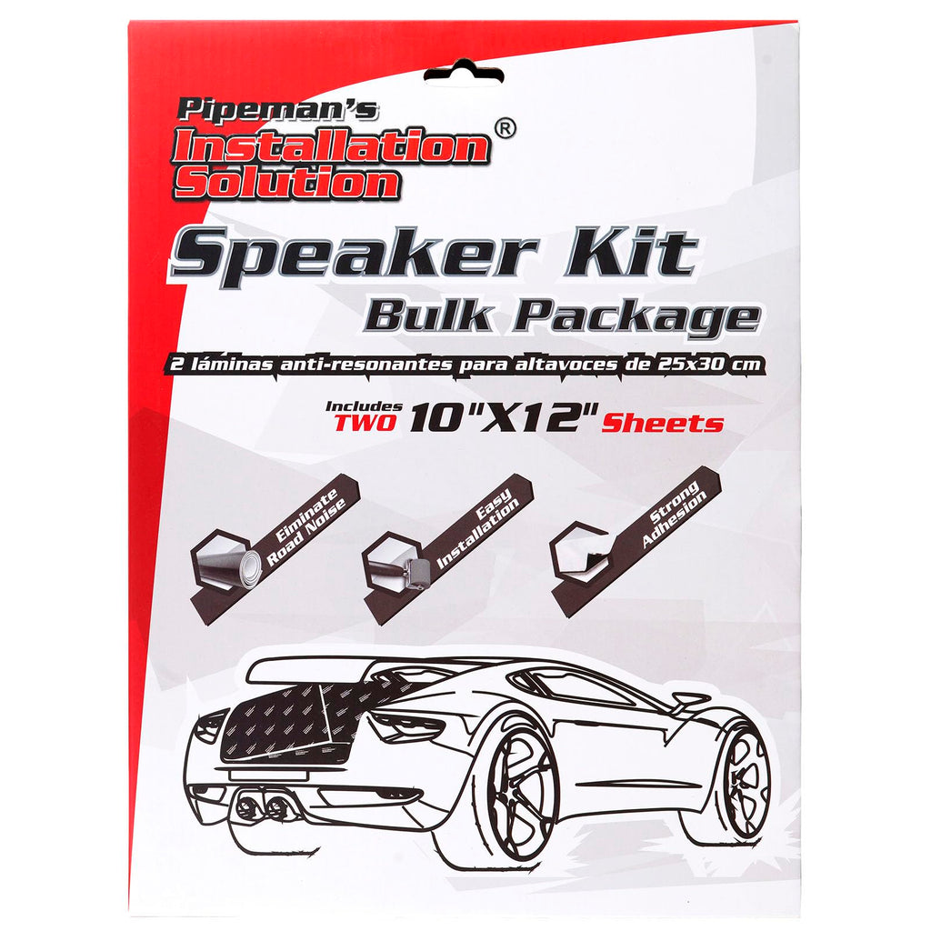 Installation Solution Sound Damping Mat Speaker Kit (IS-DS21012), Ultimate Noise Insulation, Butyl Material, Easy to Install, Strong Adhesion, Wide Application, 2mm, Cover 2 Sq Ft, Bulk Package