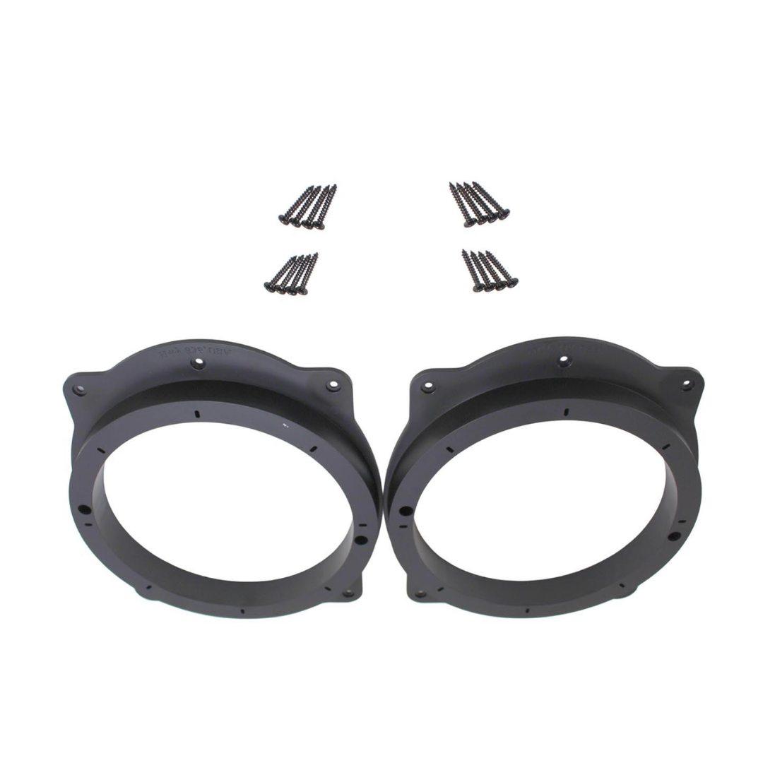 Audiopipe RING-PVCA69-8 Toyota 6×9″ to 8″ Speaker Adapter Rings – PVC Plastic Mounting Spacer Plates Black (Pair)