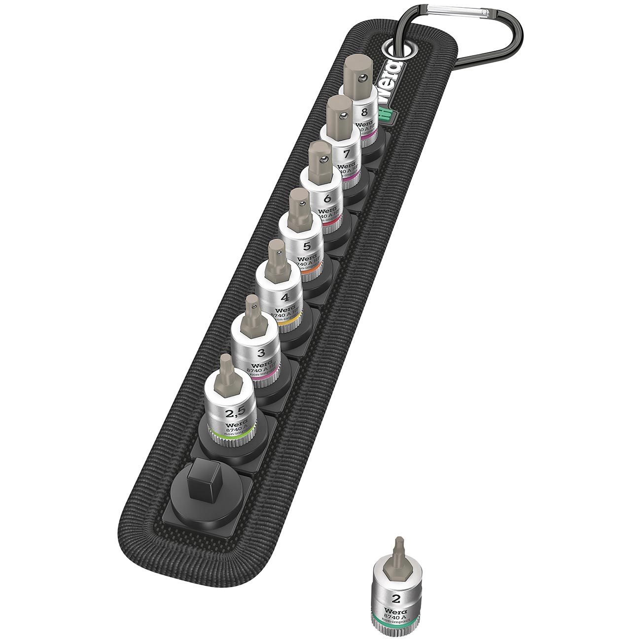 Belt B 2 bit sock with 3/8" drv holding function