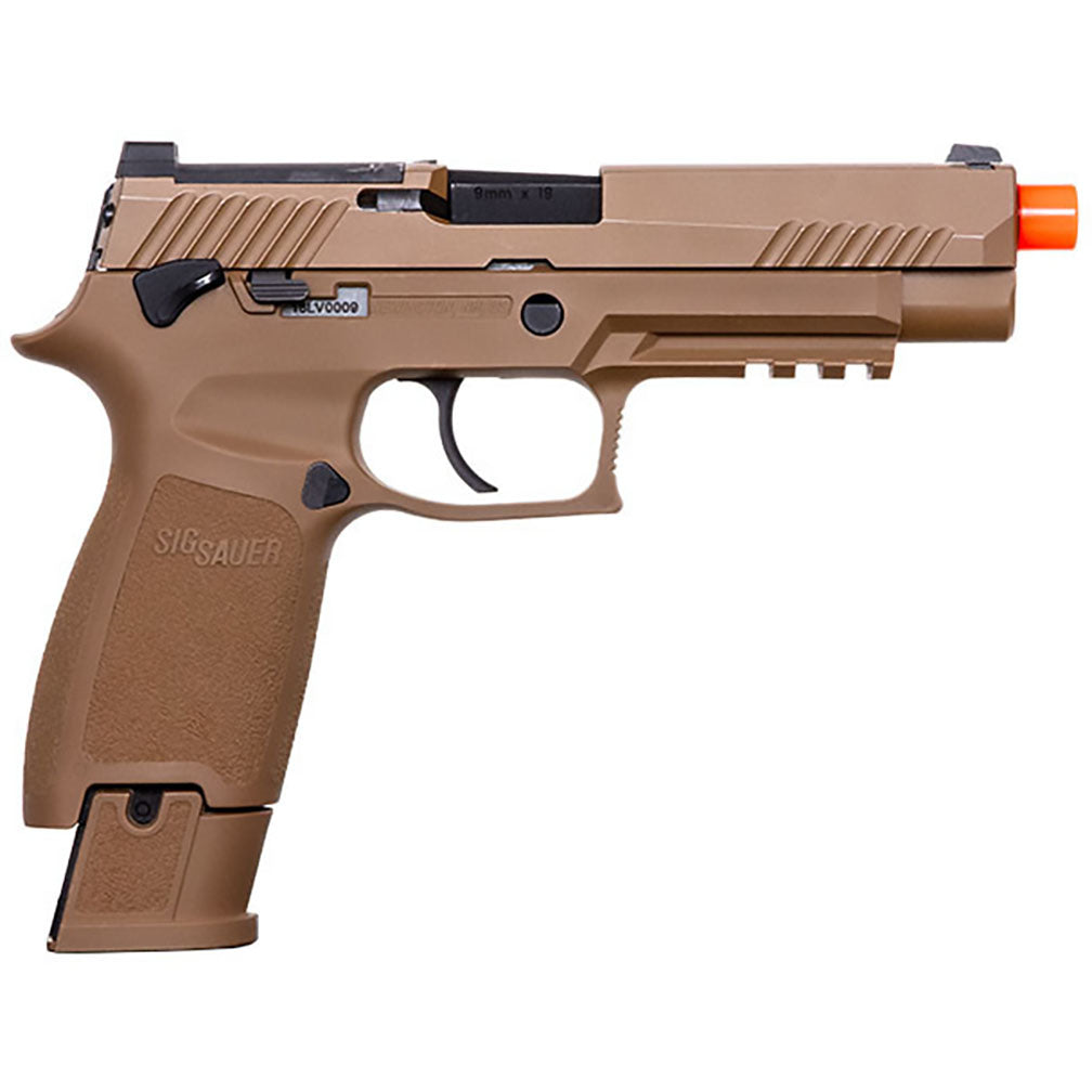 Sig Sauer Proforce 6mm BB Caliber Metal Slide Construction with Full Blow-Back Action 21rd M17 Airsoft Pistol, Coyote Tan, CO2 Power Source