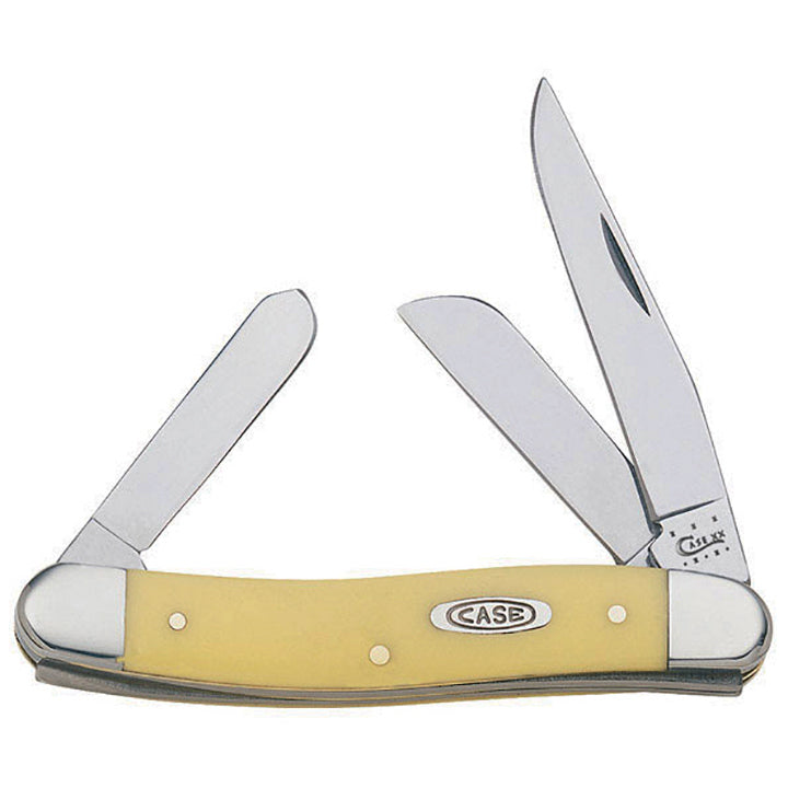 Case XX WR Pocket Knife Yellow Synthetic Medium Stockman SS Item #80035 - (3318 SS) - Length Closed: 3 5/8 Inches