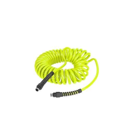 Flexzilla Polyurethane Recoil Air Hose, 1/4 in. x 10 ft., ZillaGreen - LP1410AFZ