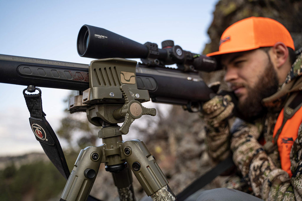 BOG DeathGrip Realtree Excape Camo Tripod with Durable Aluminum Frame, Lightweight, Stable Design, Bubble Level, Adjustable Legs, and Hands-Free Operation for Hunting, Shooting, and Outdoors