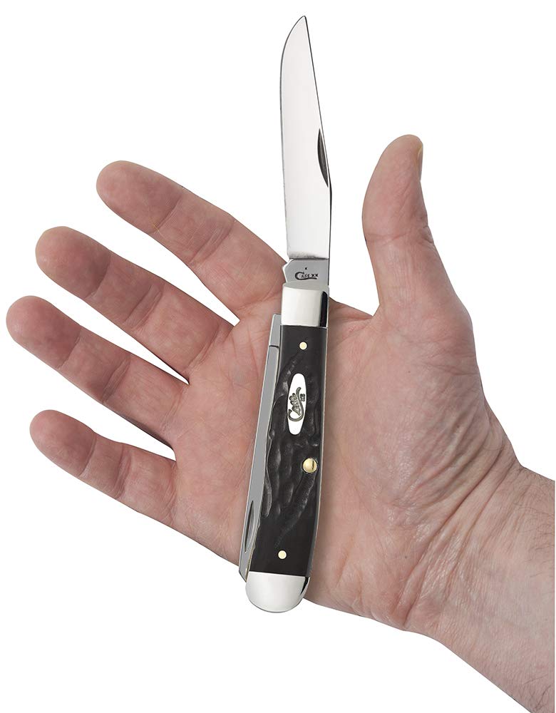Case WR XX Pocket Knife Rough Black Jigged Synthetic Trapper Item #18221 - (6254 SS