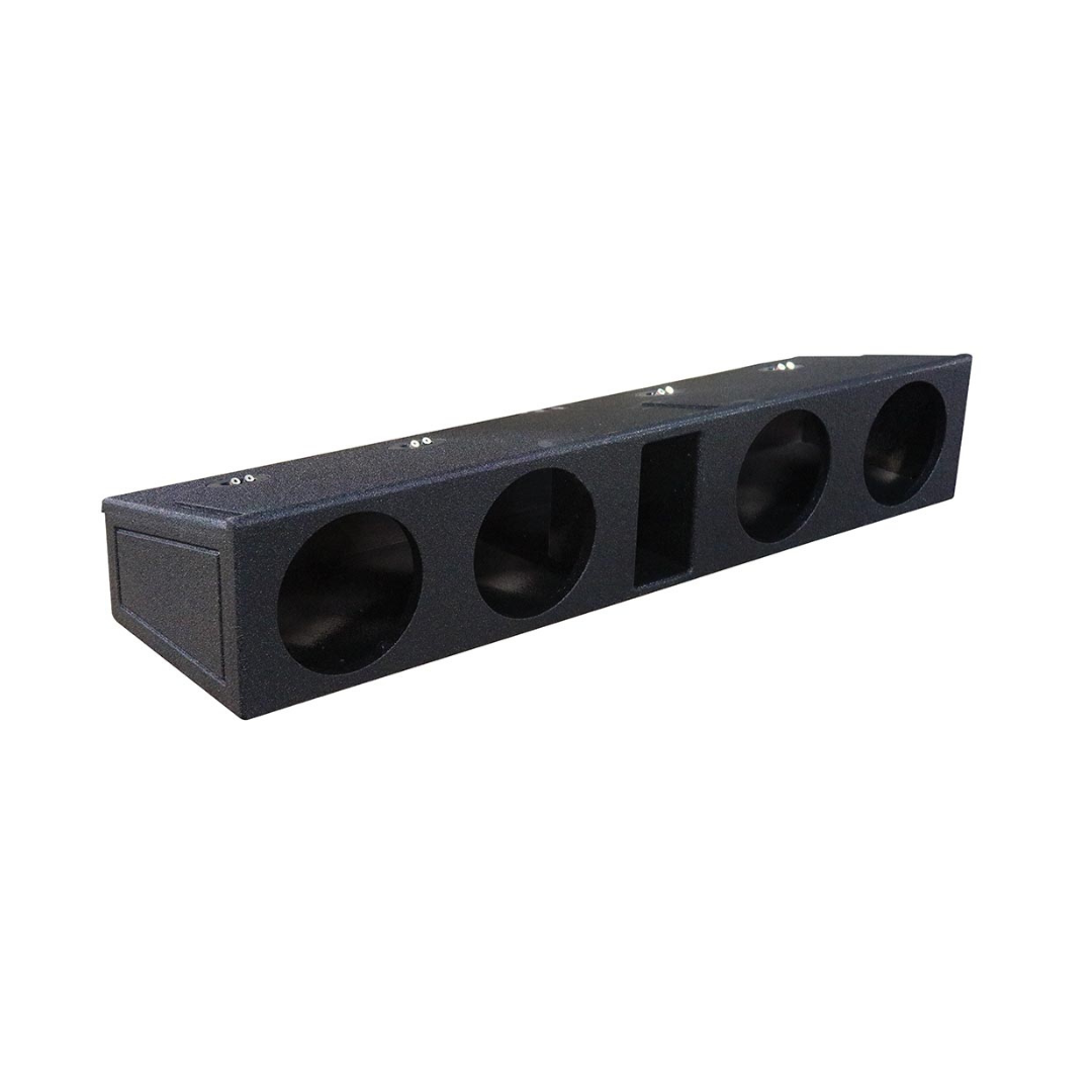 QPower 8 inches Quad Port Subwoofer Enclosure Box, with Underseat Frontfire for Ford F150, Super Crew and 250 350 Super Duty Trucks