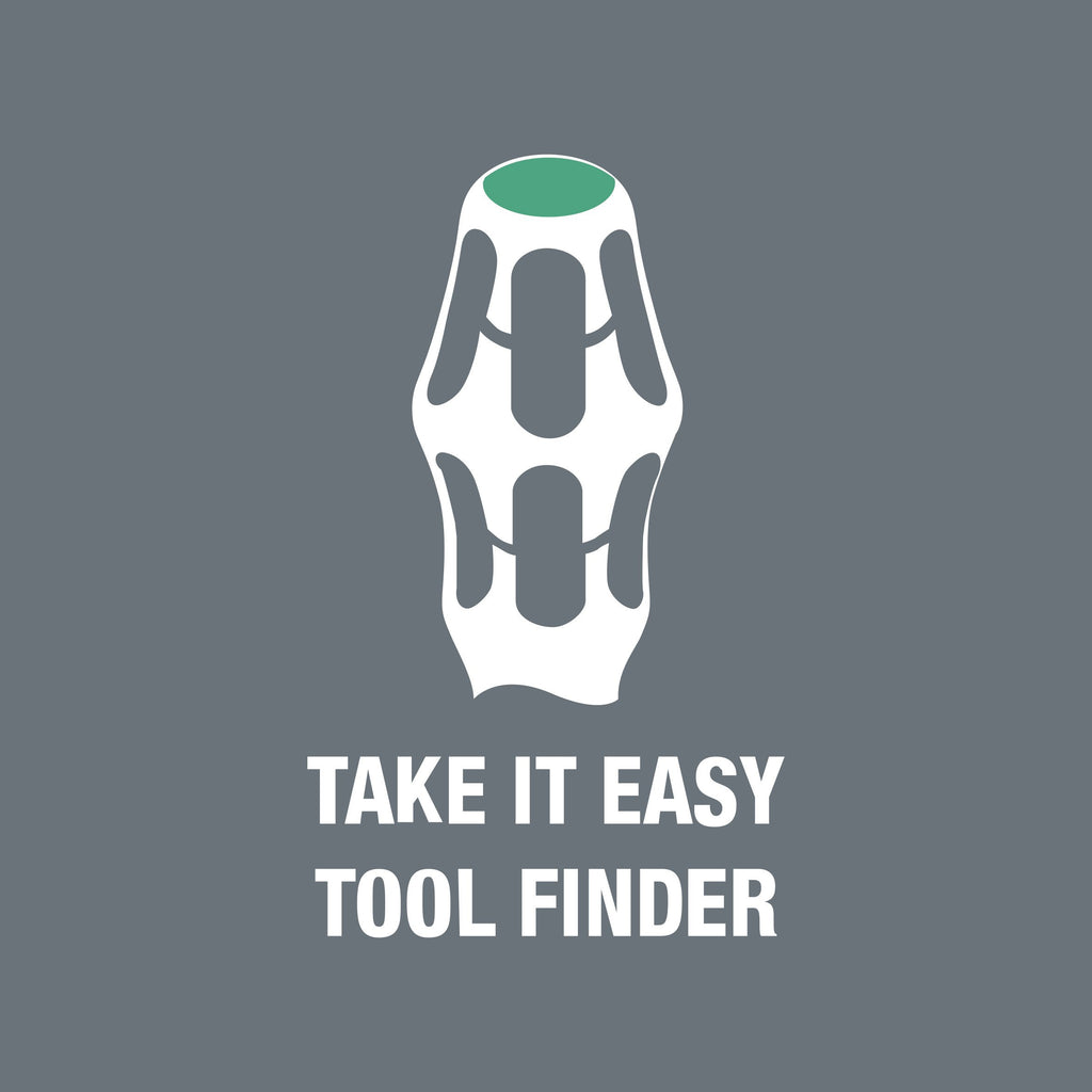 Wera 05007680001 Kraftform Plus 334 SK/6 Screwdriver Set and Rack, Lasertip, 6-Piece