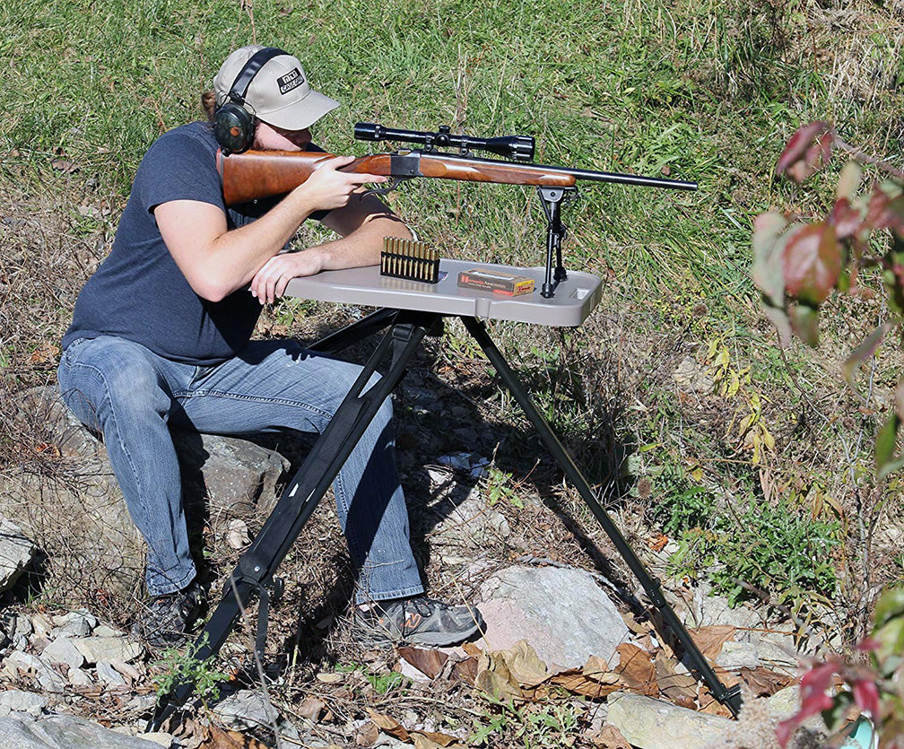 MTM HLST High-Low Shooting Table, USA Made, Dark Earth
