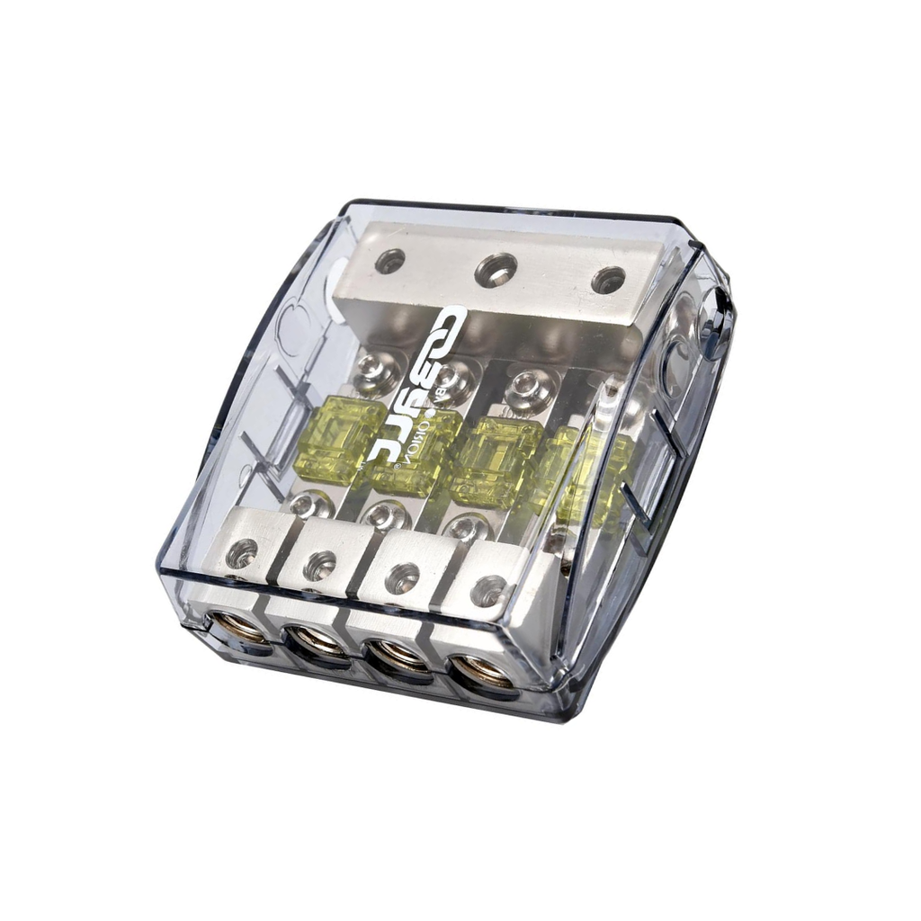 Orion Cobalt DBF1444 Power Distribution Block, One 4/8 Gauge Input for Four 4/8 Gauge Output, Mini ANL Fuse Holder for Car Audio Amplifier | Auto Parts, Automotive, Marine (100A Fuses Included)