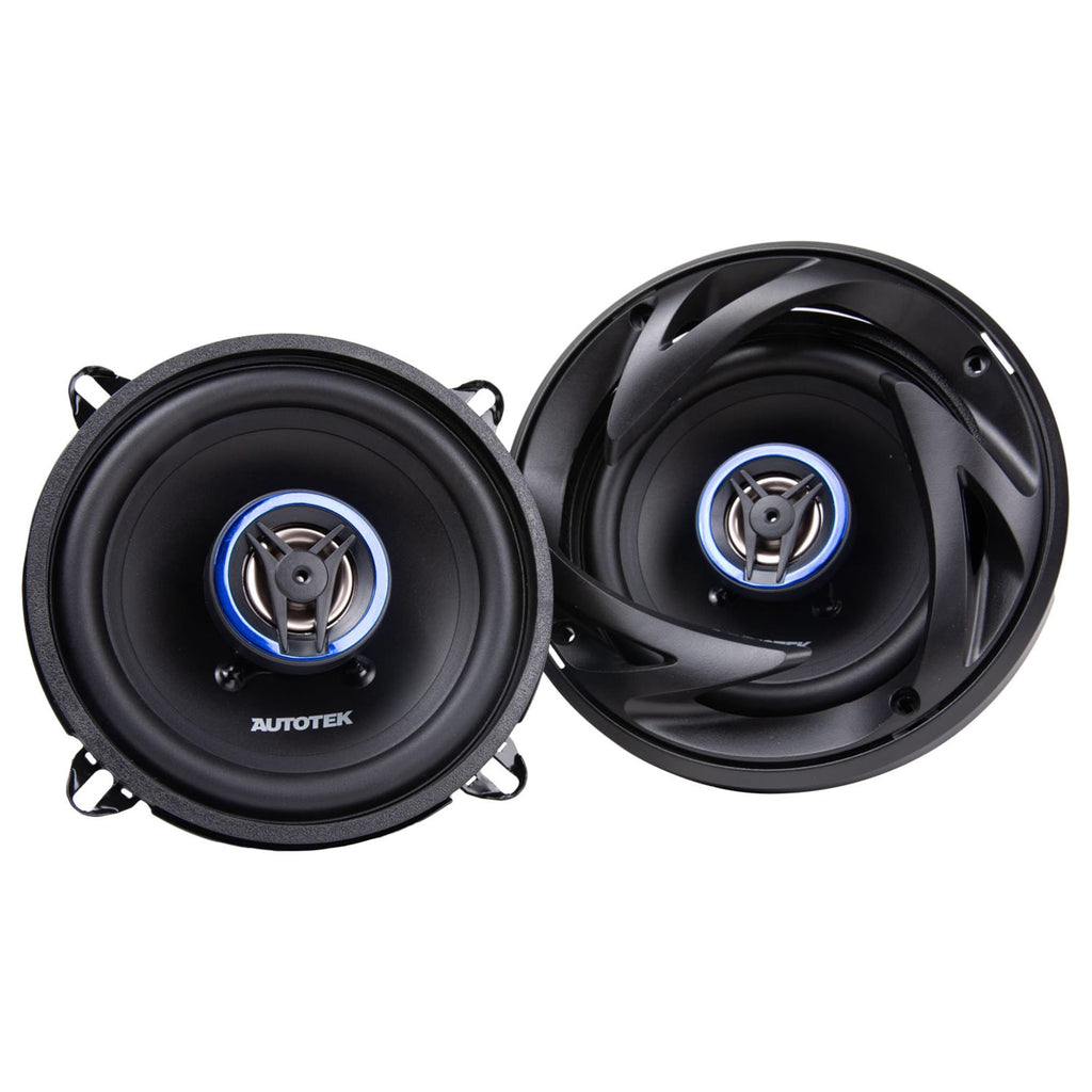 Autotek Street Machine 250W 5.25 Inch 2 Way Car Audio Coaxial Speakers with Neo Mylar Soft Dome Tweeters for Crystal Clear Sound, Pair